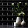 V-Flat World White Subway Tile/Ebony Subway Tile - 6