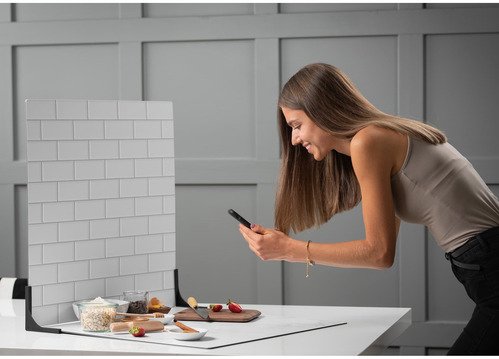 V-Flat World White Subway Tile/Ebony Subway Tile - 7