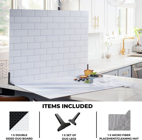 V-Flat World White Subway Tile/Ebony Subway Tile - XL - 2