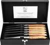 Laguiole Luxury Line Steakmes Set 6 Oak Stonewash - 1
