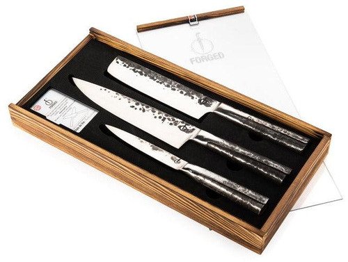 Forged Intense Messenset 3pcs - Koksmes+Hakbijl+Huishoudmes - 1