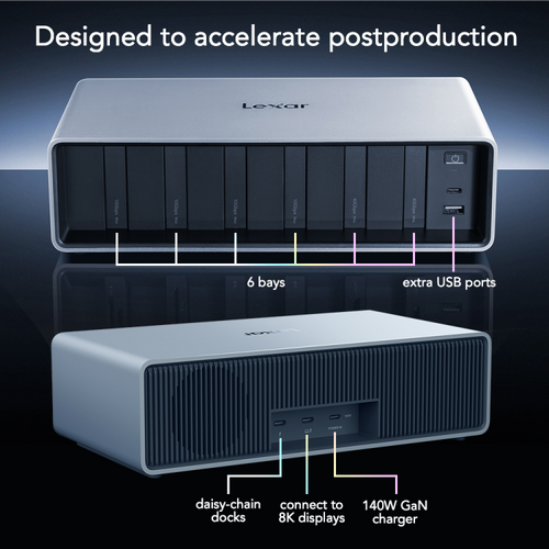 Lexar Workflow PRO 6 Module Bay with Thunderbolt 4 uplink - 8