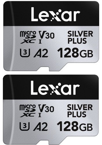Lexar microSDXC Silver Plus UHS-1 128GB V30 - 2 Pack - 1