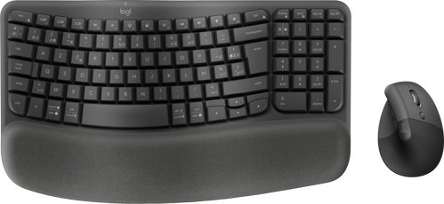 Logitech Wave Keys (Azerty BE) + Lift Vertical Ergonomic Mouse - Graphite - 1