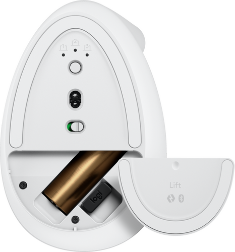 Logitech Lift Vertical Ergonomic Mouse Off-White/Pale Grey - 5