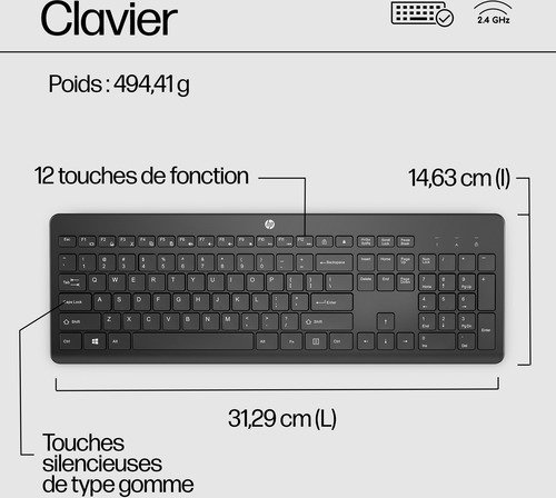 HP 230 Wireless Keyboard - Qwerty OP=OP - 4