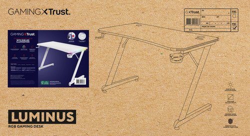 Trust GXT709W Luminus RGB Desk Wit - 10