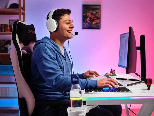 Trust GXT709W Luminus RGB Desk Wit - 14