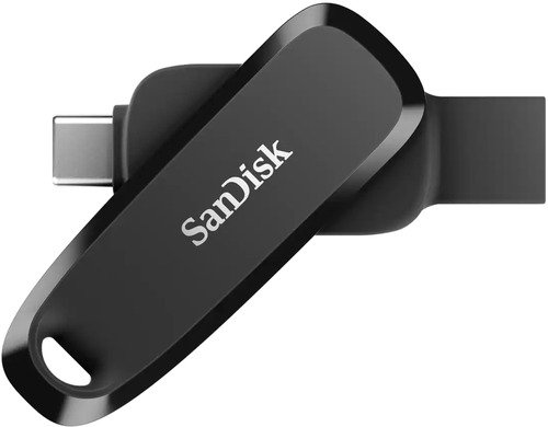 SanDisk USB 64 GB USB-C 3,2 / USB-A 100mb/s Black - 1