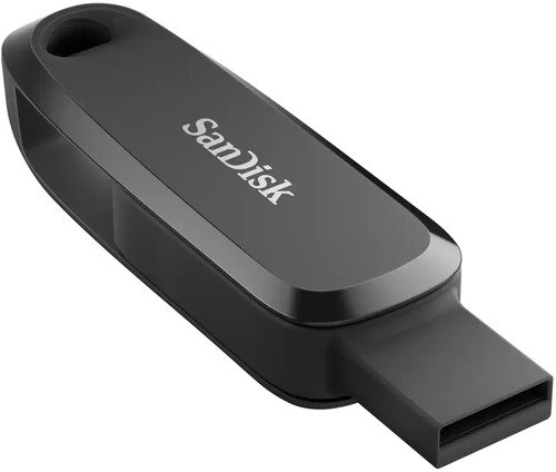 SanDisk USB 64 GB USB-C 3,2 / USB-A 100mb/s Black - 2