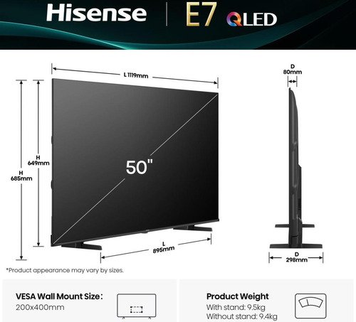 Hisense QLED 50E7Q (2025) - 2
