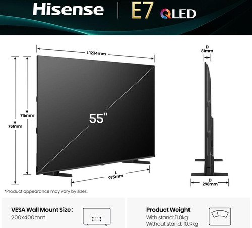 Hisense QLED 55E7Q (2025) - 2