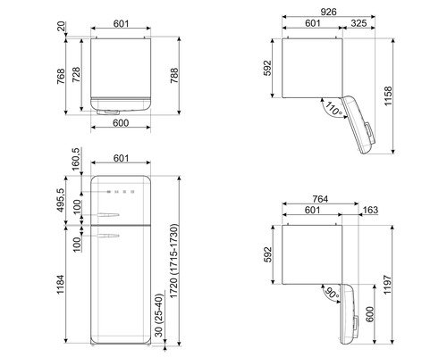 Smeg Réfrigérateur FAB30RBL6 - 16