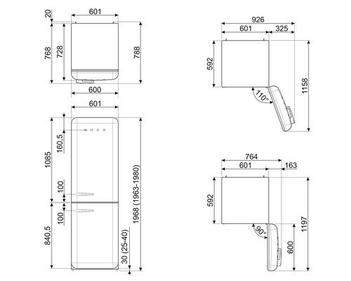 Smeg Réfrigérateur FAB32RPB6 - 16