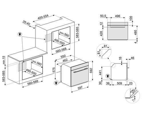 Smeg Four à vapeur encastrable SO6102TB3 - 2