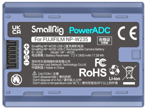 SmallRig 4266 NP-W235 USB-C Rechargeable Camera Battery - 3