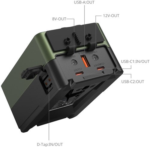 SmallRig 4974 VB99 Pro Mini V Mount Battery (Green) - 6