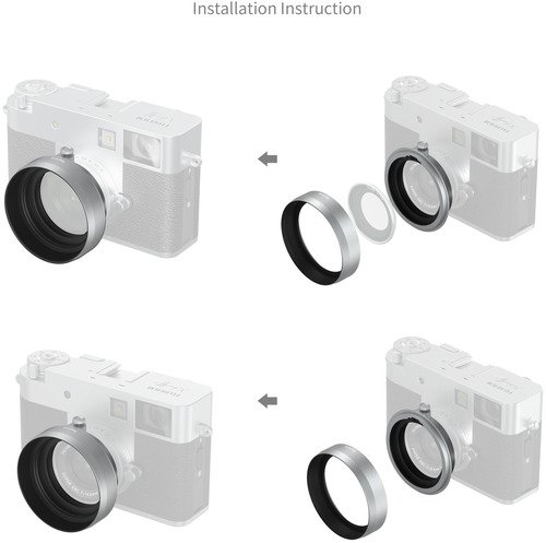 SmallRig 5393 Lens Hood for Fujifilm X Half - Silver - 3