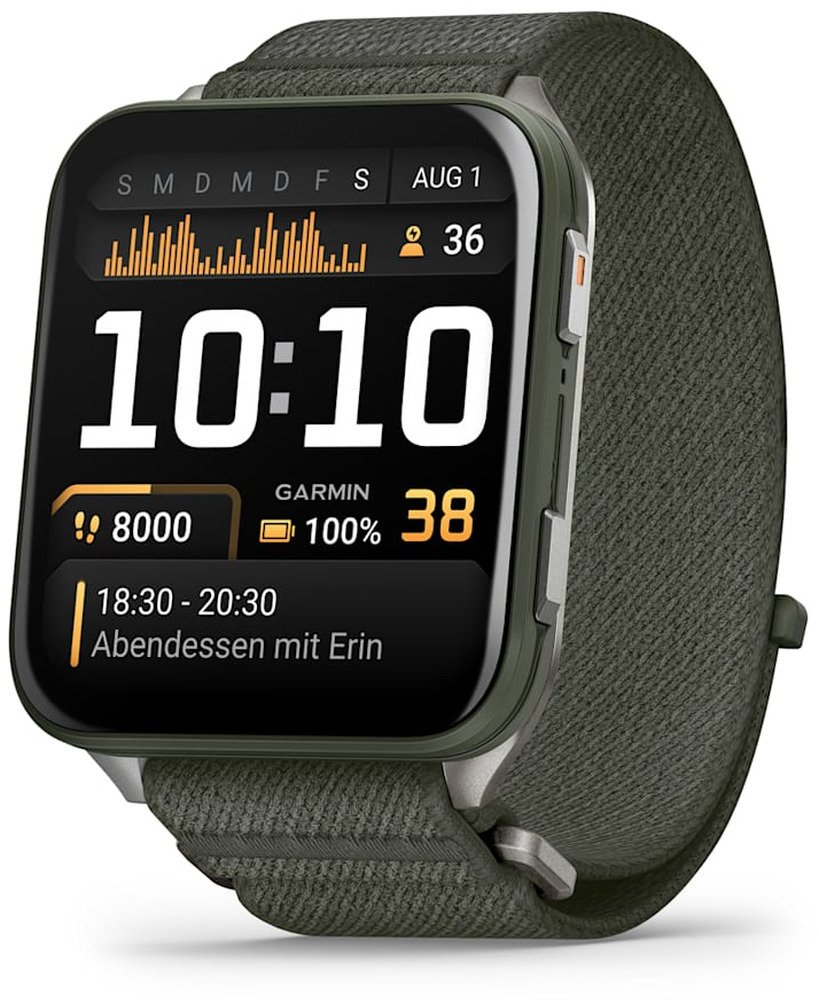 Garmin Venu X1 Saffierglas Smartwatch Titanium Groen