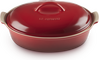 Le Creuset Ovenschaal ovaal met deksel kersenrood - 2