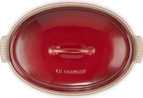 Le Creuset Ovenschaal ovaal met deksel kersenrood - 4