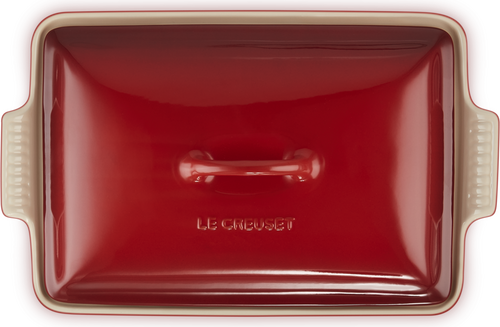 Le Creuset Rechthoekige Ovenschaal met deksel Kersenrood - 2