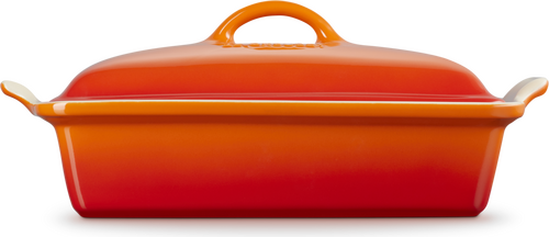 Le Creuset Rechthoekige Ovenschaal met deksel Oranjerood - 3