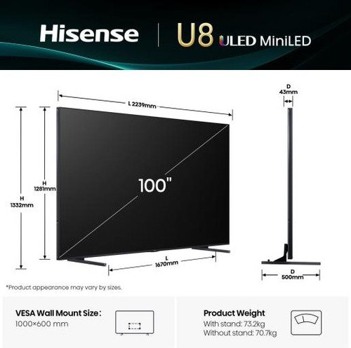 Hisense Mini-LED 4K 100U8Q (2025) - 2
