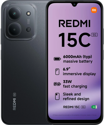 Xiaomi Redmi 15C 5G 128GB Noir - 1