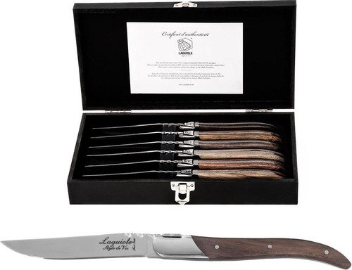 Laguiole Luxury Line Steakmes Set 6 Mixed Wood - 2