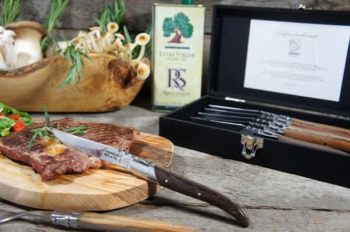 Laguiole Luxury Line Steakmes Set 6 Mixed Wood - 6