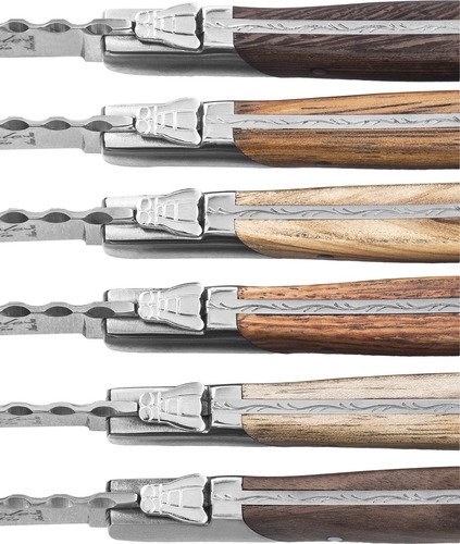 Laguiole Luxury Line Steakmes Set 6 Mixed Wood - 4