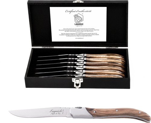 Laguiole Luxury Line Steakmes Set 6 Olijfhout - 7
