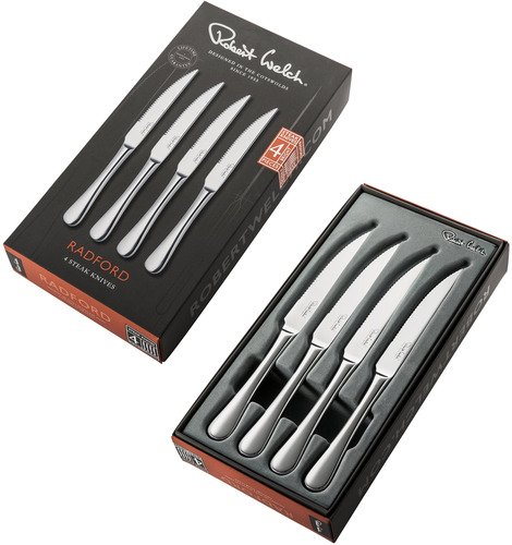 Robert Welch Radford Set van 4 Steakmessen uit RVS 24.9cm - 2