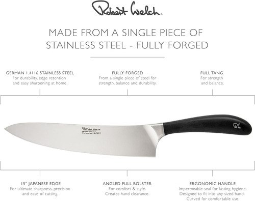 Robert Welch Signature Chefmes uit RVS 25cm - 4