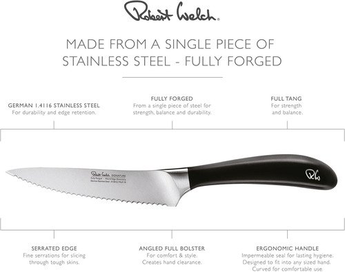 Robert Welch Signature Gekarteld Keukenmes uit RVS 12cm - 4