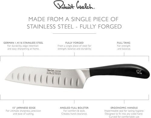 Robert Welch Signature couteau santoku en inox 17cm - 4