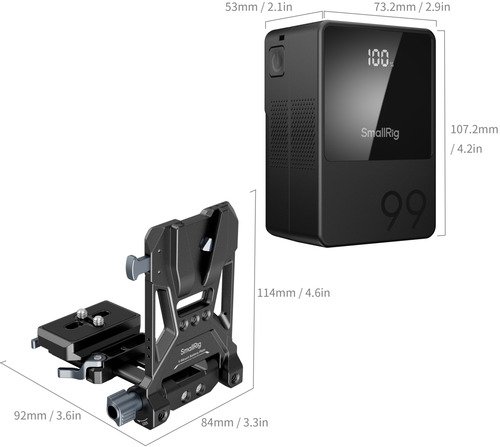 SmallRig 5048 VB99 mini V Mount Battery Kit (3580B+4064B) - 4