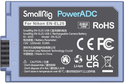 SmallRig 4333 EN-EL25 USB-C Rechargable Camera Battery - 3