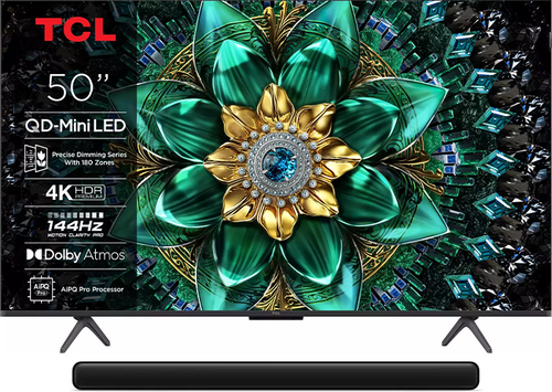 TCL QD-MiniLED 50Q6C (2025) + Soundbar - 1