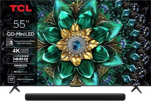 TCL QD-MiniLED 55Q6C (2025) + Soundbar - 1