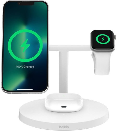 Belkin BoostCharge Pro 3-en-1 Qi2 15W Blanc - 4