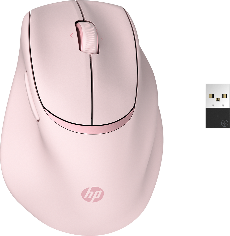 HP Tilt Ergonomic Mouse 720M Roze | Muizen | 0199251123887