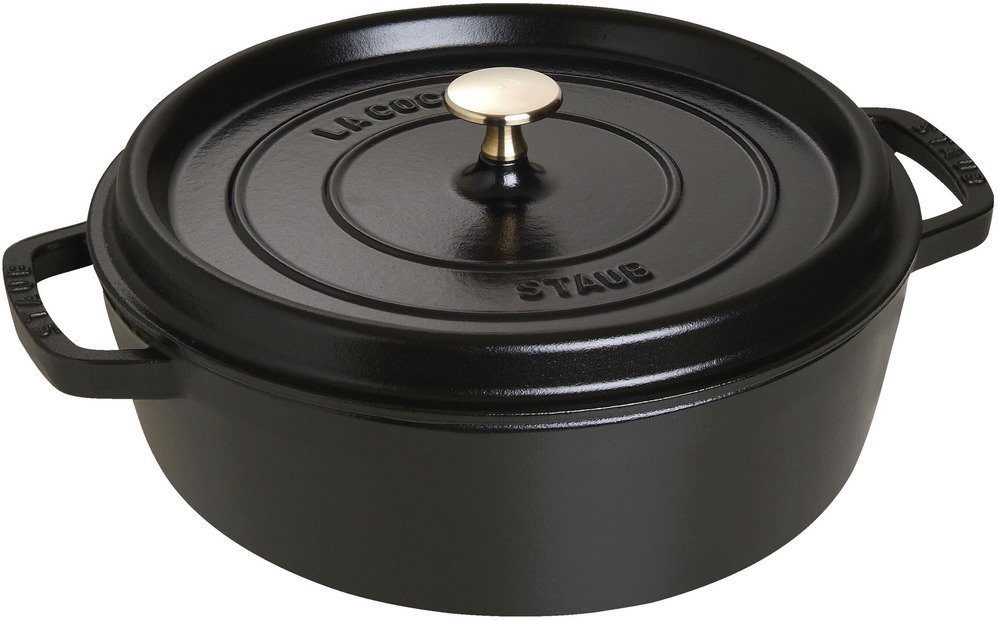 Staub Lage Ronde Cocotte 28 cm Zwart