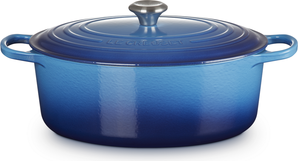 Art & Craft Le Creuset Braad-/Stoofpan Signature Ovaal Azure 33cm 7,5l |  | 0024147321835 aanbieding